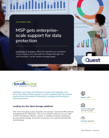 Managed service provider gets enterprise scale support for data protection