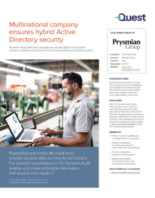 Multinational company ensures hybrid Active Directory security
