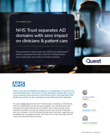 NHS Trust separates AD domains with zero impact on clinicians and patient care