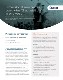 Professional services firm completes 12 acquisitions in one year