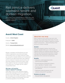 Rail service delivers seamless tenant and domain migration